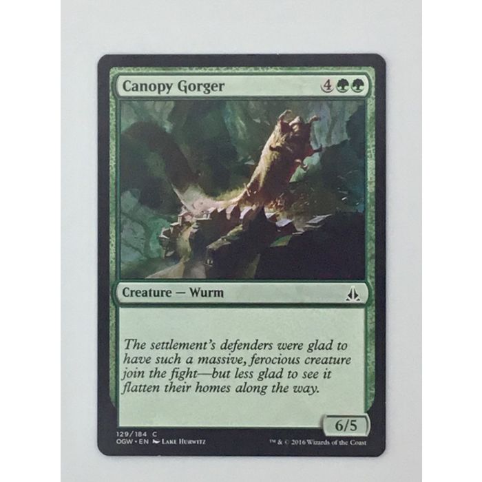 MTG Canopy Gorger Creature Wurm 129/184 Oath of the Gatewatch Hurwitz 2016 Wiz