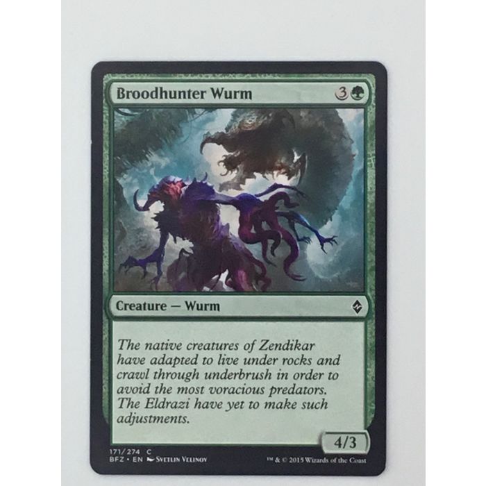 MTG Broodhunter Wurm Creature 171/274 Battle for Zendikar Velinov 2015 Wizards