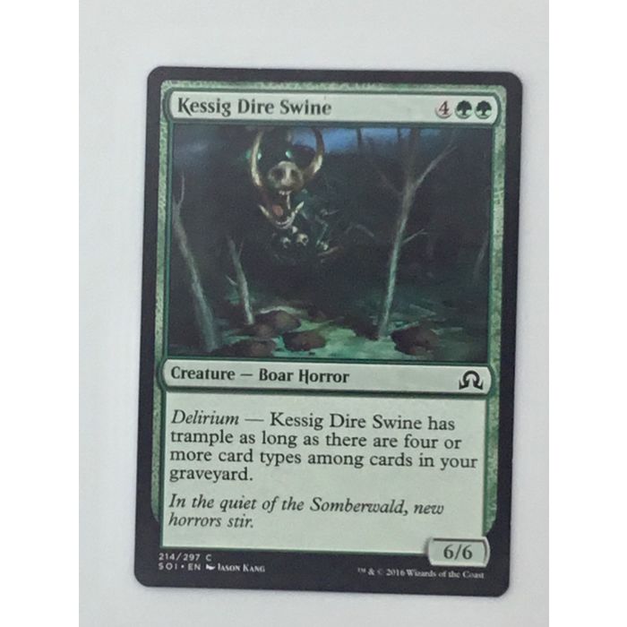 MTG Kessig Dire Swine Creature Boar Horror 214/297 Shadows Over Innistrad Kang