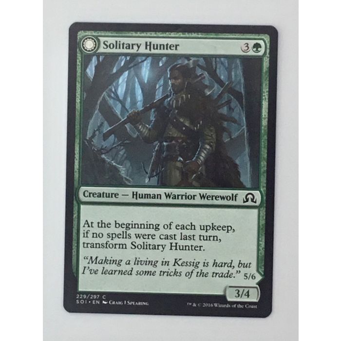 MTG Double Faced Card Solitary Hunter One of the Pack Shadows Werewolf 229/297