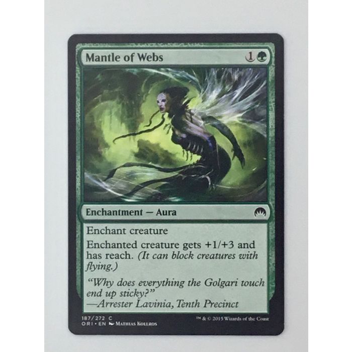 MTG Mantle of Webs Enchantment Aura 187/272 Magic Origins 2015 Wizards Coast