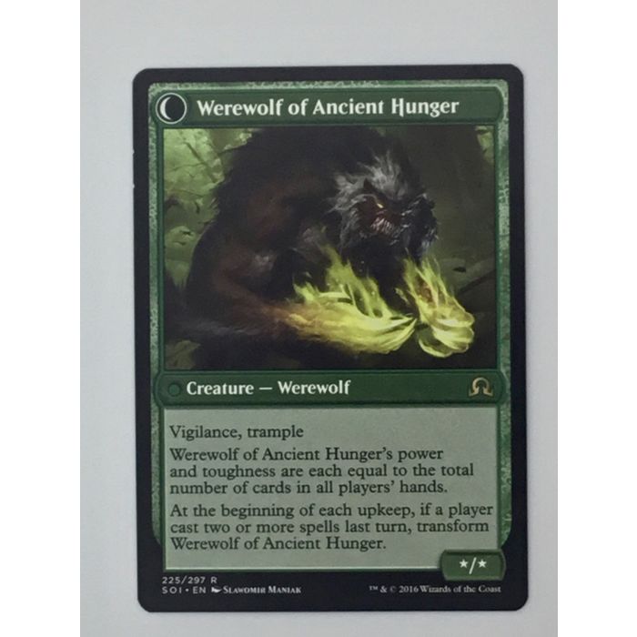MTG Double Faced Card Sage of Ancient Lore Werewolf Hunger Shadows Wizards Coast