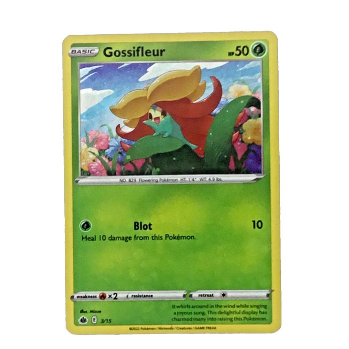 Gossifleur 003/015 Holo Mcdonald's 2022 Pokemon Promo Card Grass Blot Basic