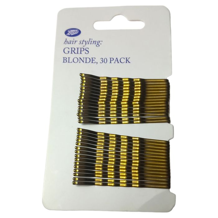 Boots Golden Blonde Hair Grips 30pcs Styling Slide Strong Hold Care Colour