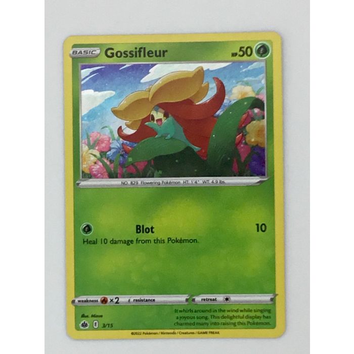 Gossifleur 003/015 Holo Mcdonald's 2022 Pokemon Promo Card Grass Blot Basic