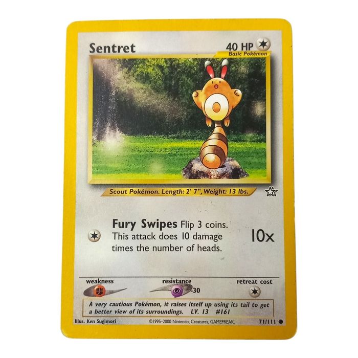 Pokémon Sentret 71/111 Neo Genesis Common Vintage TCG Card – MP WOTC