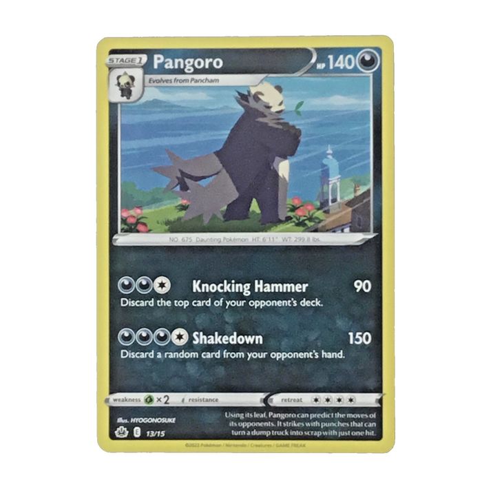 Pangoro 13/15 McDonald's 2022 Promo Pokemon Card 675 Daunting Stage1 Dark Fight