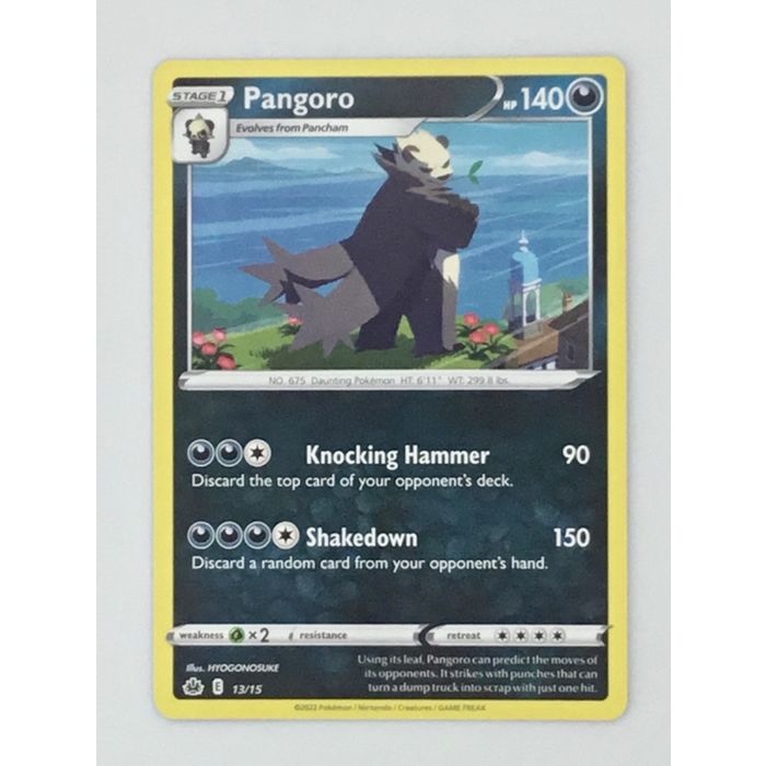 Pangoro 13/15 McDonald's 2022 Promo Pokemon Card 675 Daunting Stage1 Dark Fight