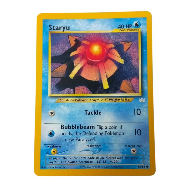 Pokemon Staryu 56/64 Neo Revelation Common WOTC Vintage TCG MP