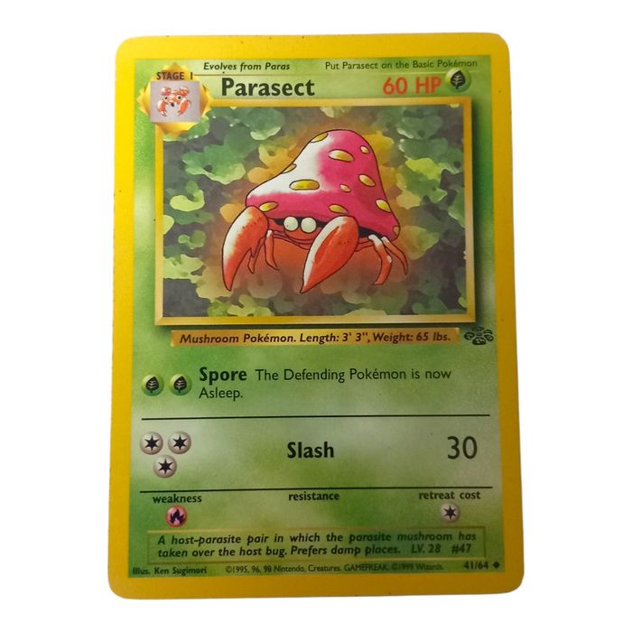 Parasect Jungle 41/64 Uncommon MP WOTC Pokémon Card