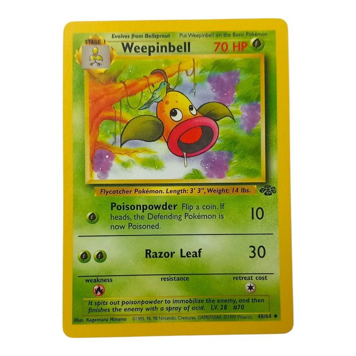 Weepinbell Jungle 48/64 Uncommon MP WOTC Pokémon Card