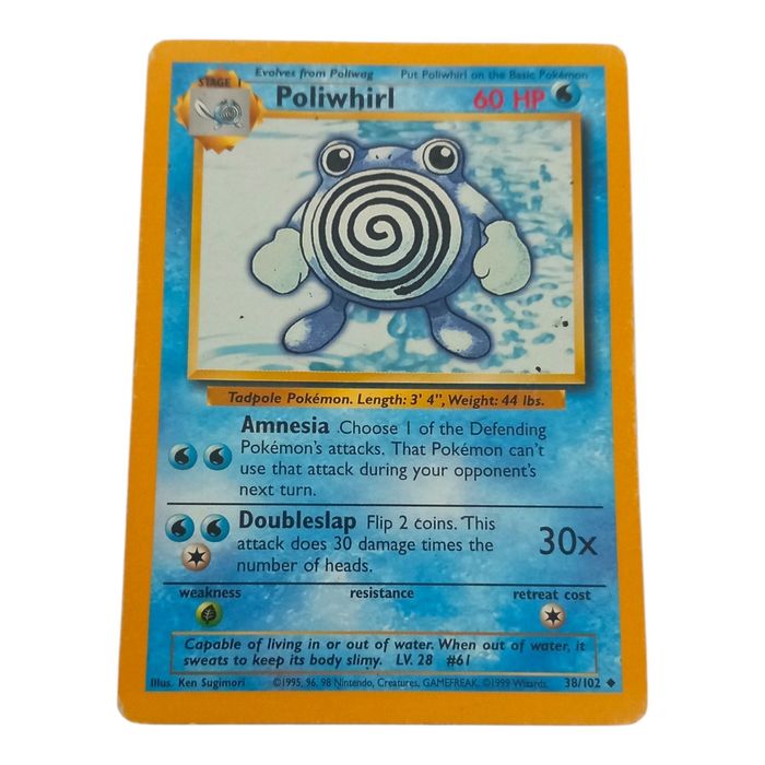 Poliwhirl Base Set 38/102 Uncommon MP WOTC Pokémon Card