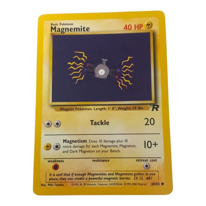 Pokemon TCG - Magnemite - Team Rocket - 60/82 - WOTC Vintage Card
