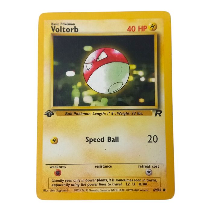 Pokémon Voltorb 69/82 Team Rocket 1st Edition MP Common WOTC