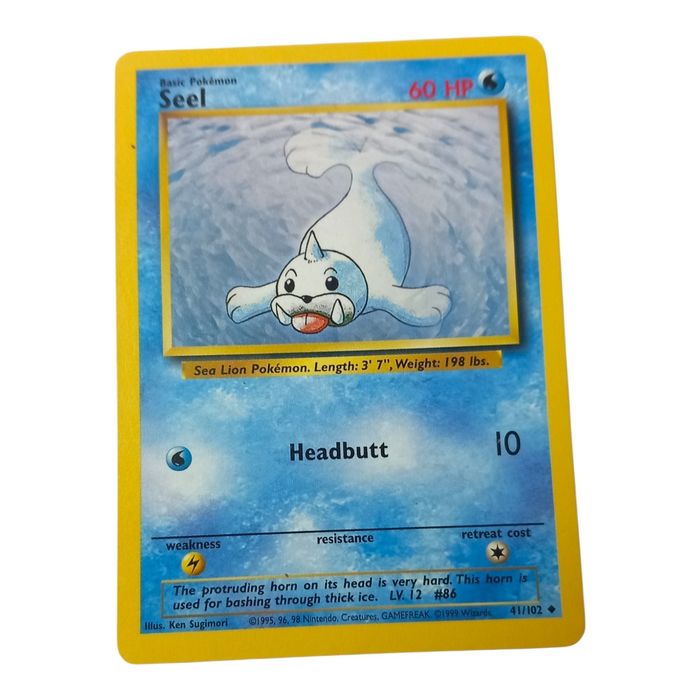 Seel 41/102 MP Uncommon Base Set WOTC Pokémon TCG Card Basic Water
