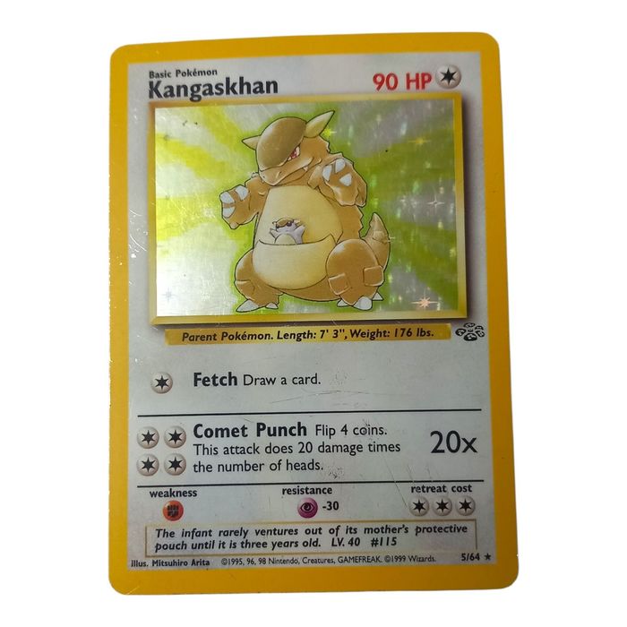 Kangaskhan 5/64 Jungle Holo MP WOTC Original Pokemon TCG Card Basic Rare