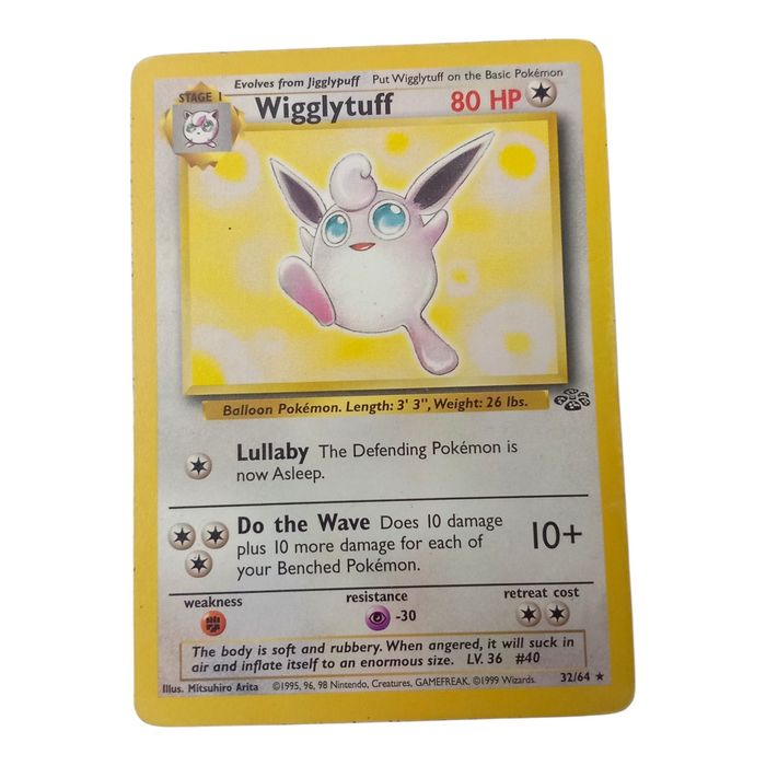 Wigglytuff Jungle 32/64 MP Rare Pokémon TCG Card Stage 1 Regular