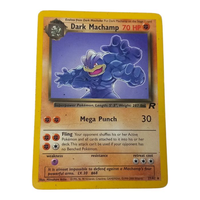 Dark Machamp – Team Rocket 27/82 – HP – Rare – Pokémon TCG Card Stage 2 Regular