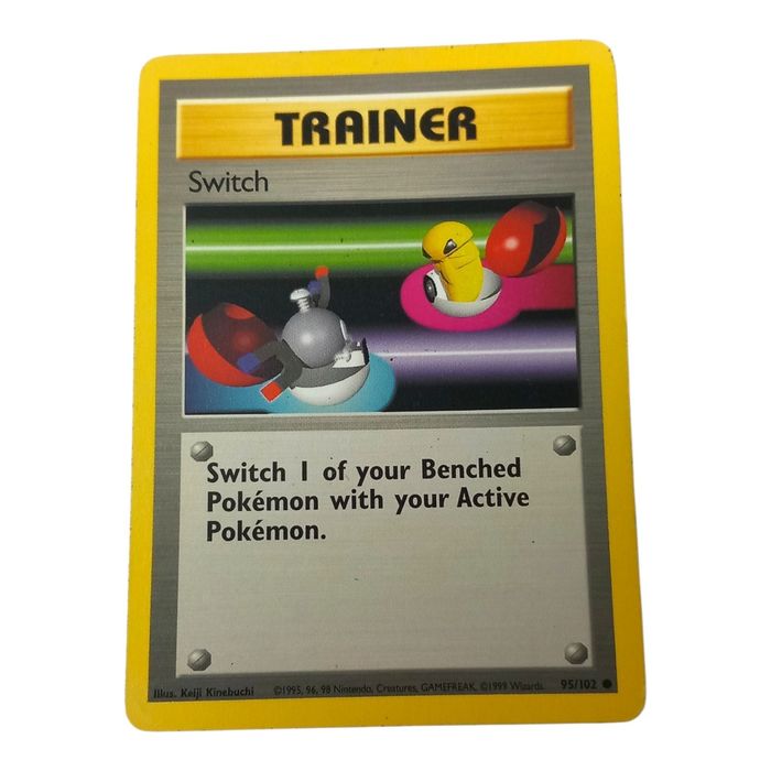 Pokémon TCG Switch Trainer – Base Set 95/102 – WOTC – MP – Tracked 48
