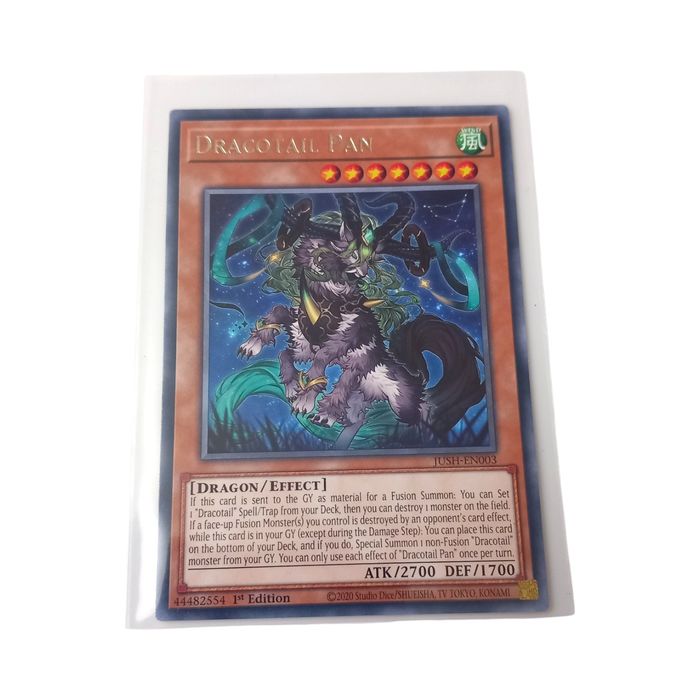 Dracotail Pan JUSH-EN003 Rare 1st Edition Near Mint Yu-Gi-Oh TCG Card Regular