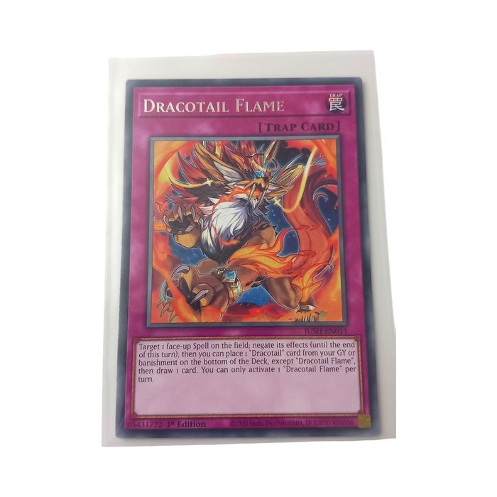 Dracotail Flame JUSH-EN011 Rare 1st Edition Near Mint Yu-Gi-Oh TCG Card Regular