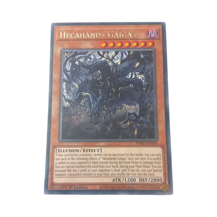 Hecahands Gaigas PHRE-EN004 Rare 1st Edition NM Yu-Gi-Oh TCG Card Phantom Rev