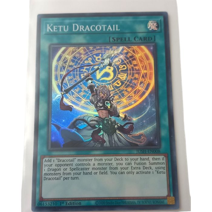 Ketu Dracotail JUSH-EN008 Super Rare 1st Edition NM Yu-Gi-Oh TCG Card Spell