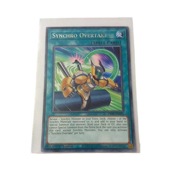 Synchro Overtake PHRE-EN045 Rare 1st Edition NM Yu-Gi-Oh TCG Card Phantom Rev