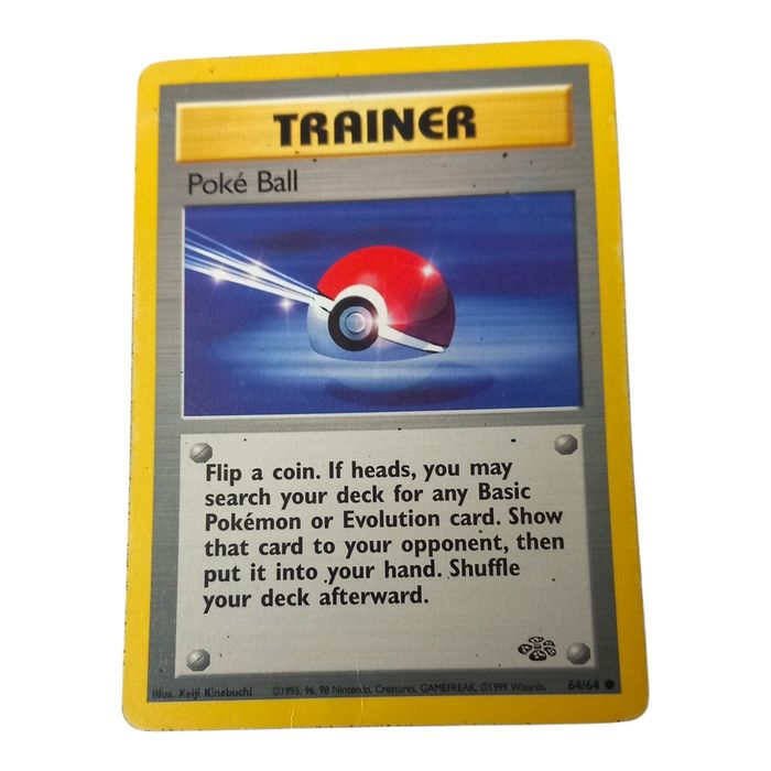 Pokémon TCG Poké Ball Trainer – Gym Heroes 64/132 – WOTC – MP – Tracked 48