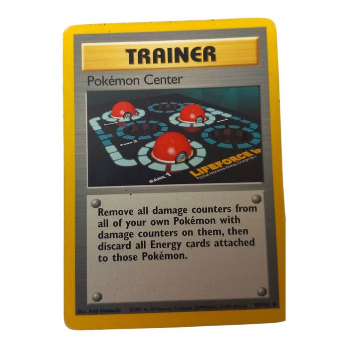 Pokémon TCG Pokémon Center Trainer – Base Set 85/102 – Uncommon – MP – Tracked 4