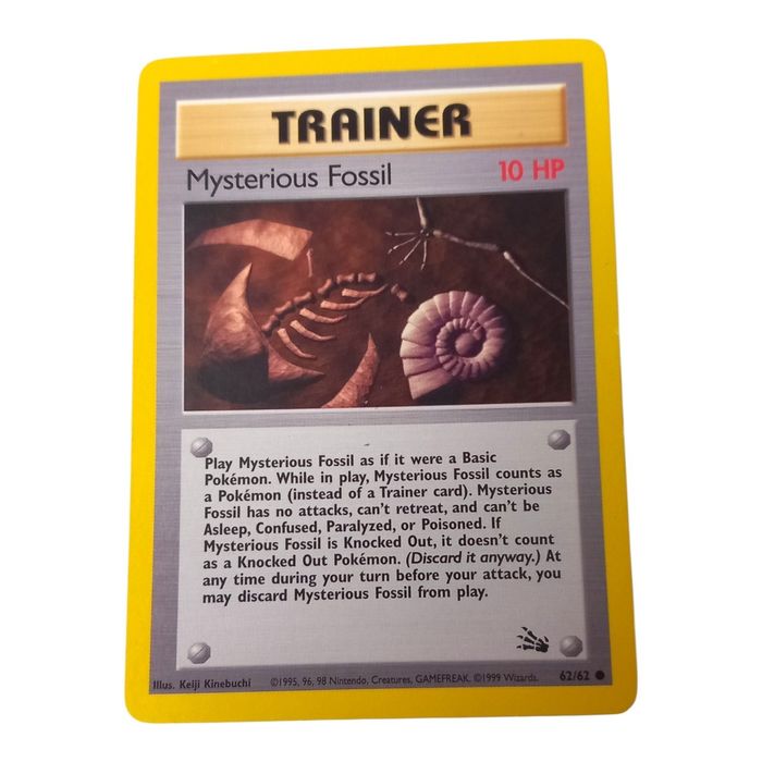 Pokémon TCG Mysterious Fossil Trainer – Fossil 62/62 – WOTC – MP – Tracked 48
