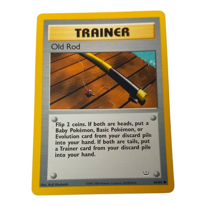 Old Rod 64/64 Neo Revelation Set Pokemon Trainer Card WOTC