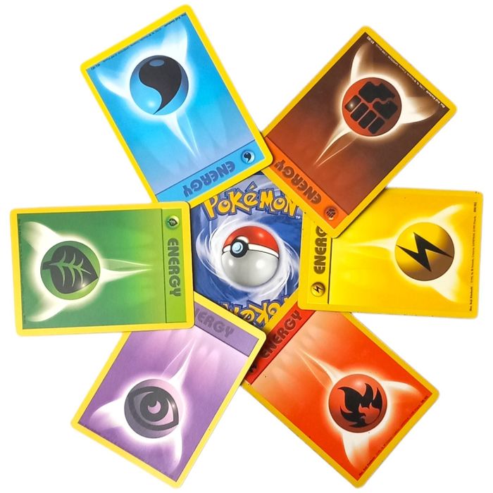 Pokémon TCG Energy Cards Bundle x6 Base Set 1999 WOTC Vintage Lot Play Set