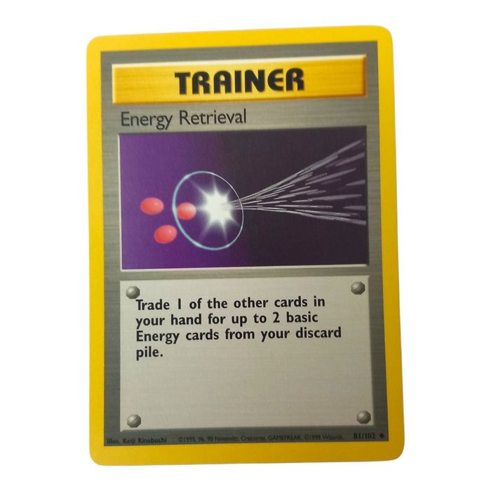 Pokémon TCG Energy Retrieval Trainer Base Set 81/102 Uncommon WOTC