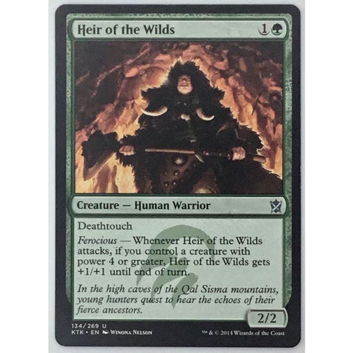 MTG Heir of the Wilds Creature Human Warrior 134/269 Khans of Tarkir Wizards