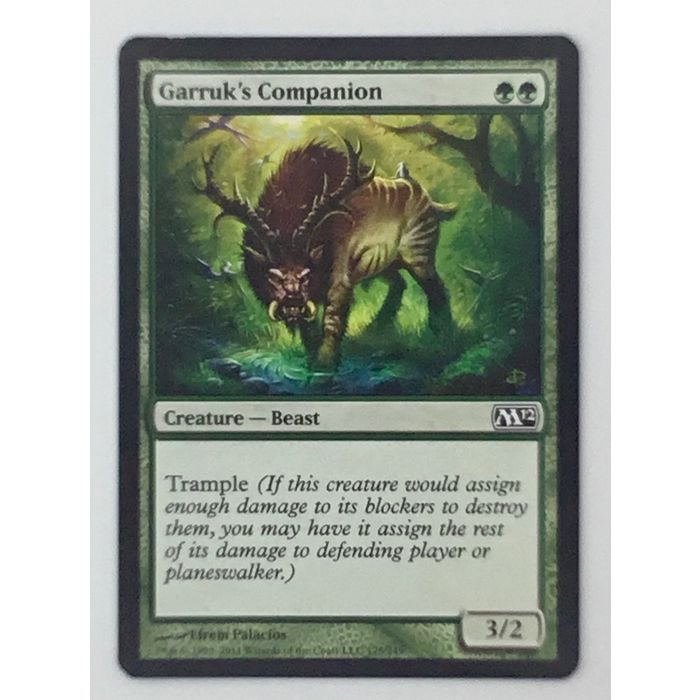MTG Garruks Companion Creature Beast Magic 2012 M12 Wizards Coast NM Condition