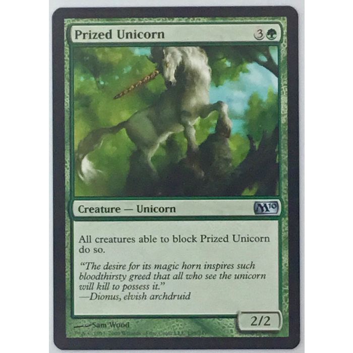 MTG Prized Unicorn Creature Magic 2010 M10 199/249 Wizards of the Coast Sam Wood