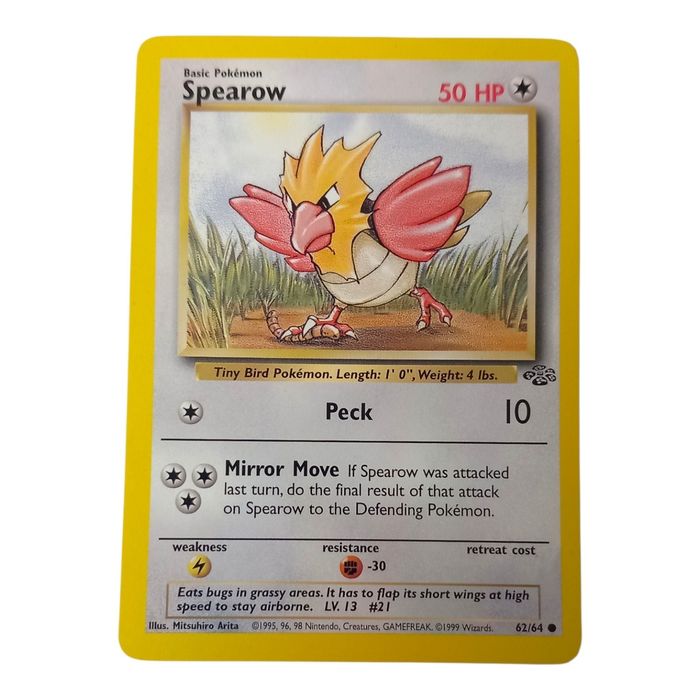 Pokemon Spearow 62/64 Jungle Set Common Non Holo Vintage WOTC