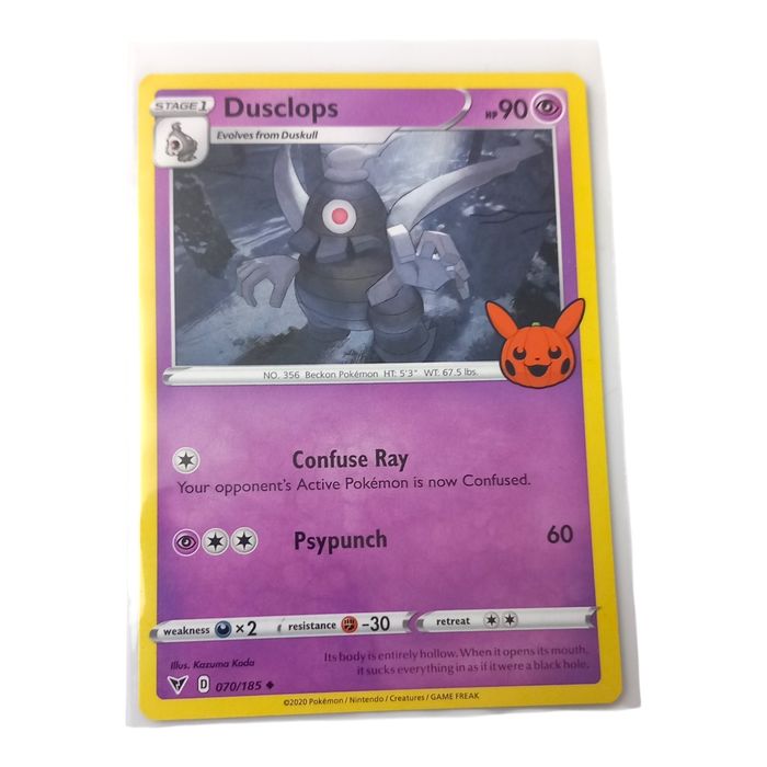 Dusclops 070/185 Trick or Trade 2022 Pokemon TCG Card NM Pumpkin Stamp HALLOWEEN