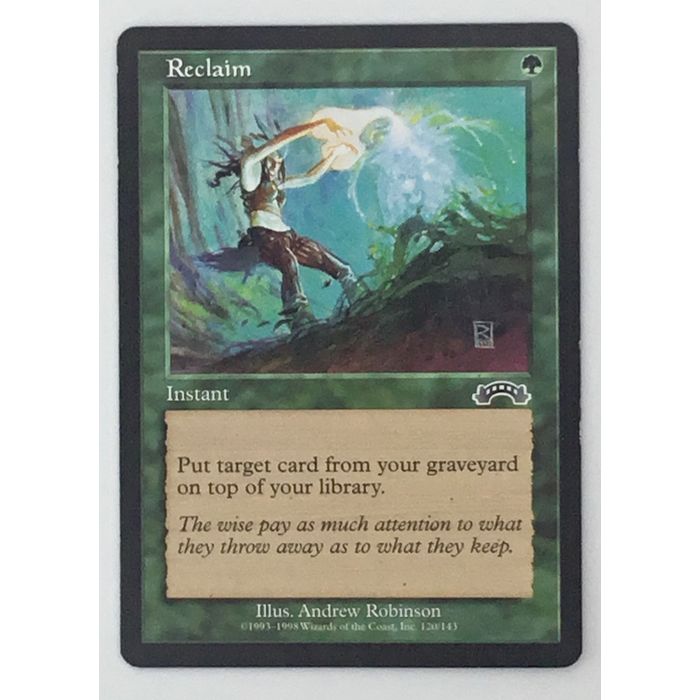 MTG Reclaim Instant 120/143 Exodus Andrew Robinson Wizards Coast Magic Gathering
