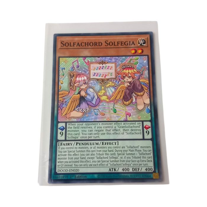 Solfachord Solfegia DOOD-EN020 Rare 1st Edition NM Yu-Gi-Oh TCG Card Light