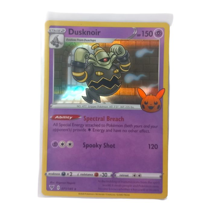 Dusknoir 071/185 Holo Rare Trick or Trade 2022 NM Pumpkin Stamp Pokemon TCG Card