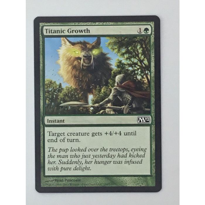 MTG Titanic Growth Instant Magic 2012 M12 198/249 Wizards Coast Pancoast NM
