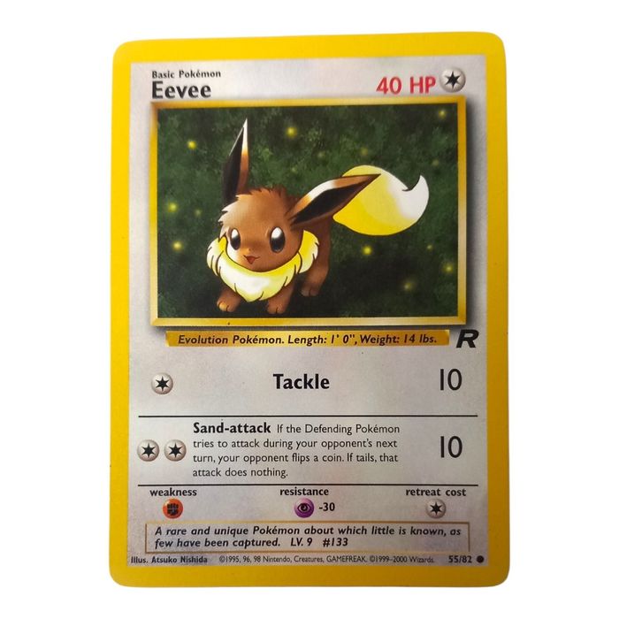 Pokemon Eevee 55/82 Team Rocket Common Non Holo Vintage WOTC