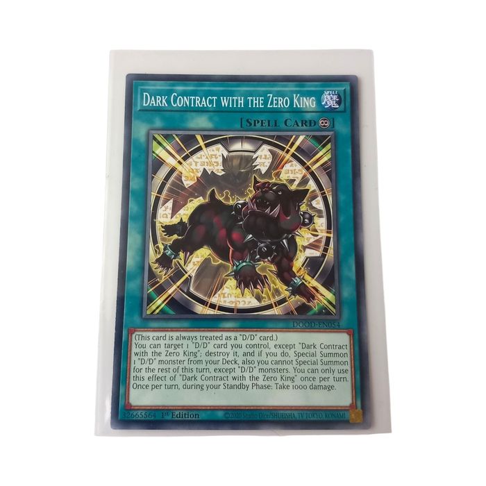 Dark Contract with the Zero King DOOD-EN054 Rare 1st Edition NM Yu-Gi-Oh Card