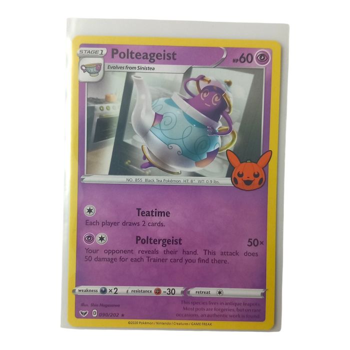 Polteageist 090/202 Rare Trick or Trade 2022 NM Pumpkin Stamp Stage1 Pokemon TCG