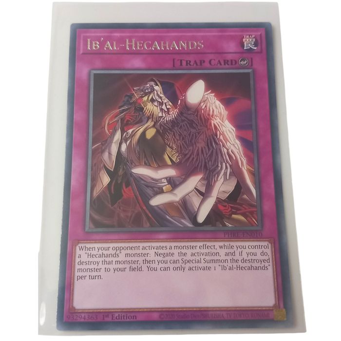 Ib'al-Hecahands PHRE-EN010 Rare 1st Edition Near Mint Yu-Gi-Oh TCG Card Trap