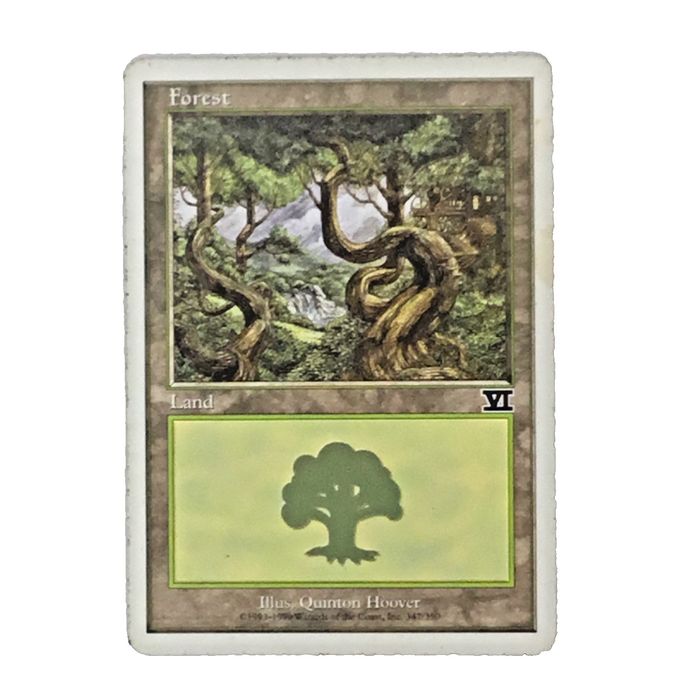 MTG Forest Land 6th Edition 347/350 Illustrated Quinton Hoover Wizards Coast