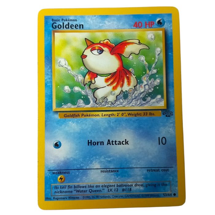 Pokemon Goldeen 53/64 Jungle Common MP WOTC Vintage