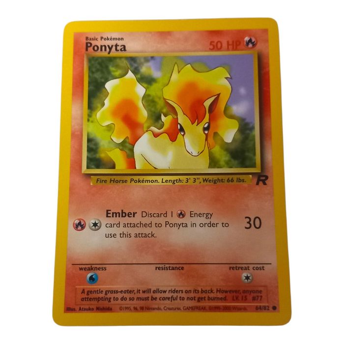 Pokémon Ponyta 64/82 Team Rocket MP Common WOTC